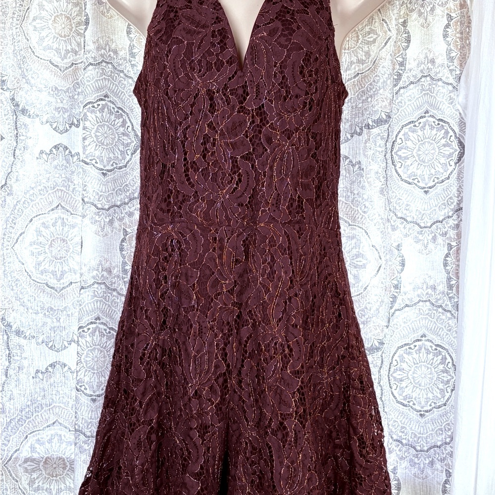 Charlotte Russe  Burgundy A-line Romper